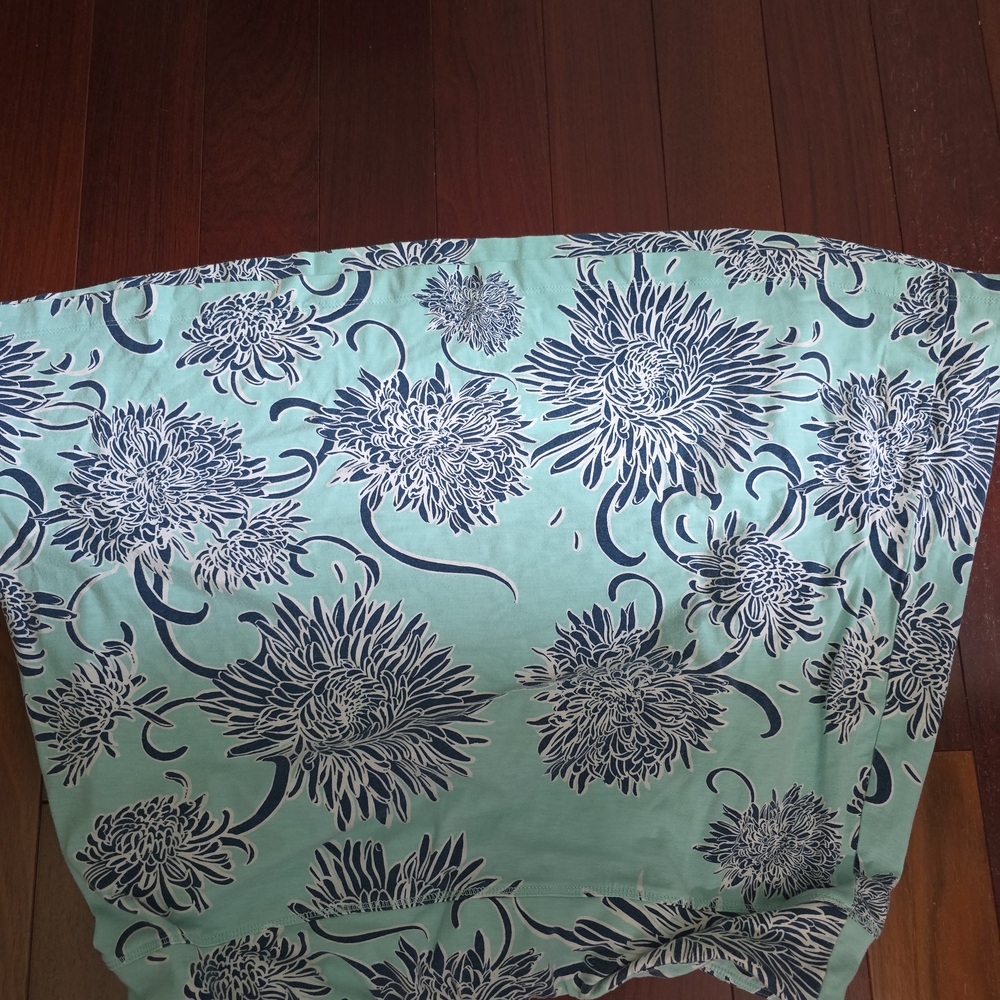 Floral Blue and Green Women's Skirt